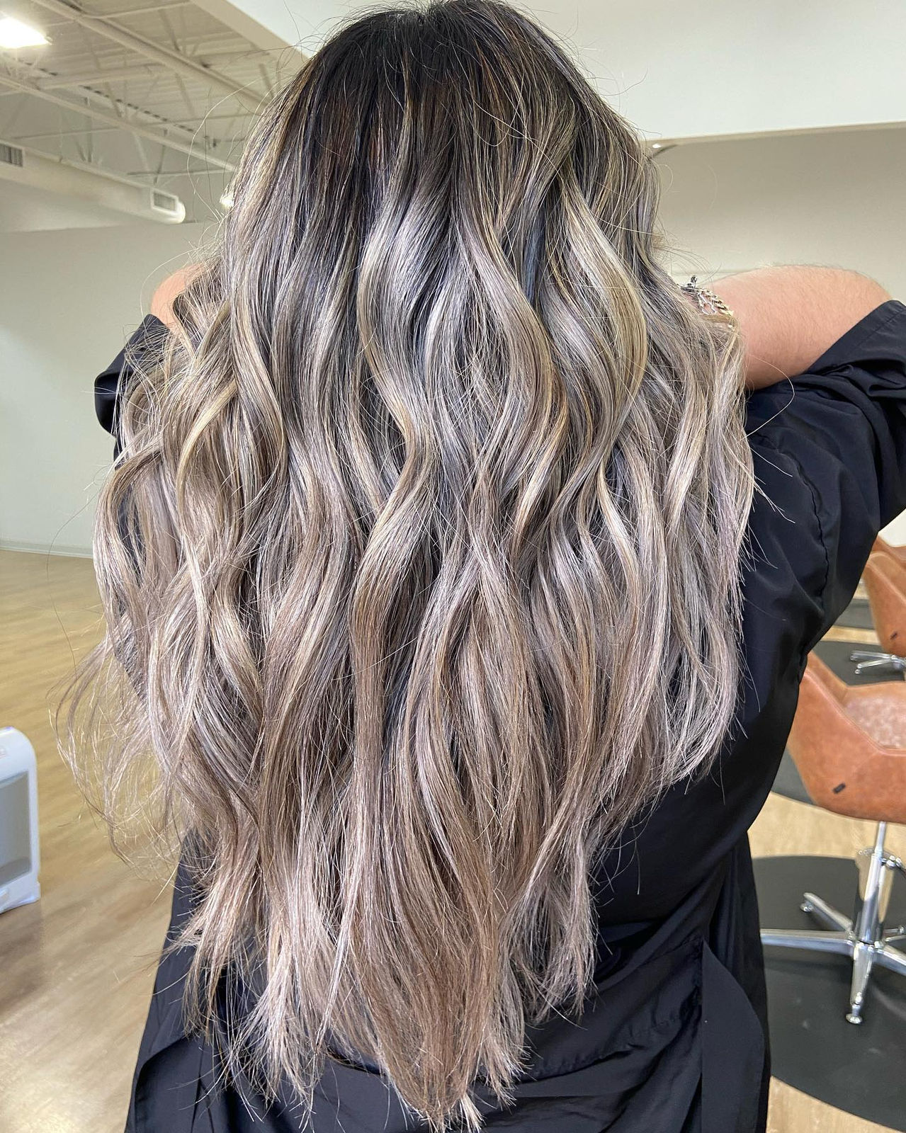Long dimensional blonde waves by Jacqui
