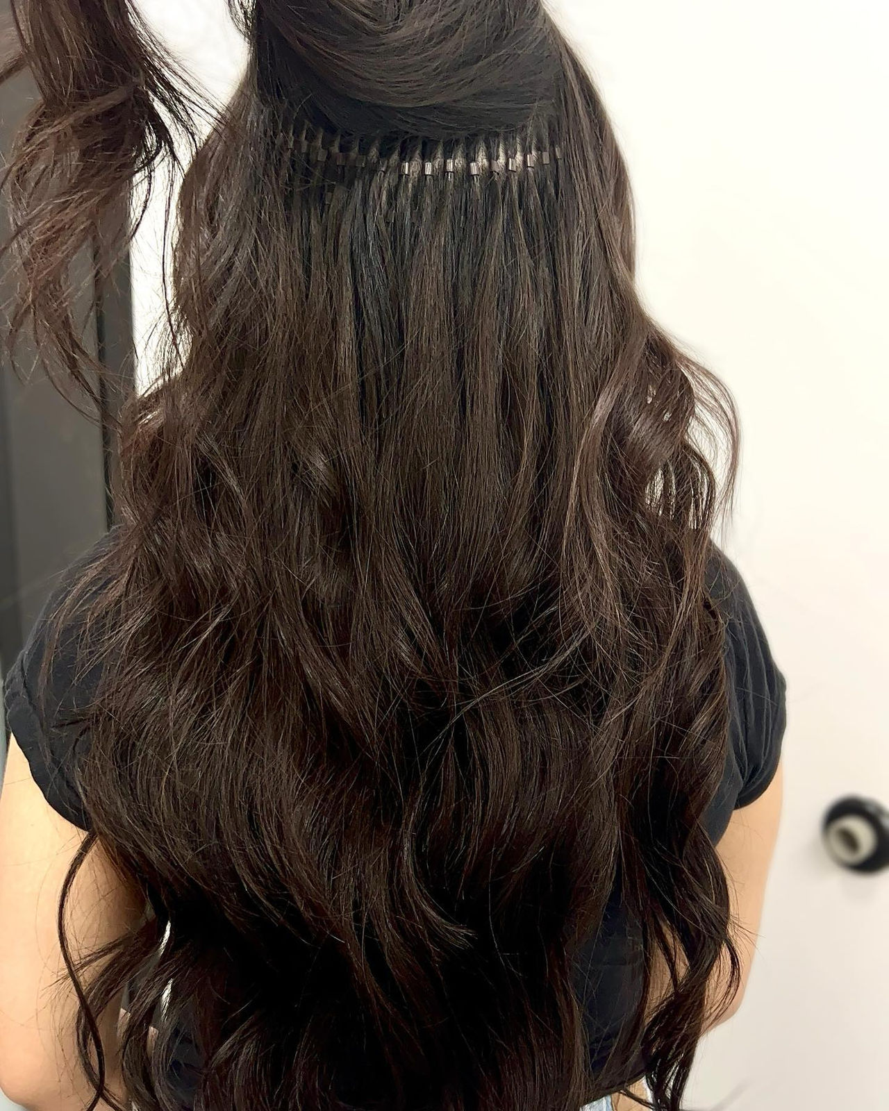 Brunette waves with subtle dimension by Jacqui